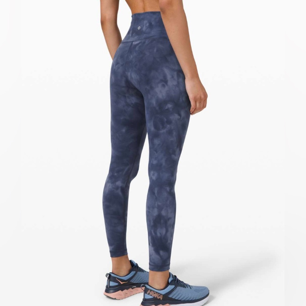 Lululemon Wunder Train High-Rise Tight 25" 
Diamond Dye Shade Naval Blue